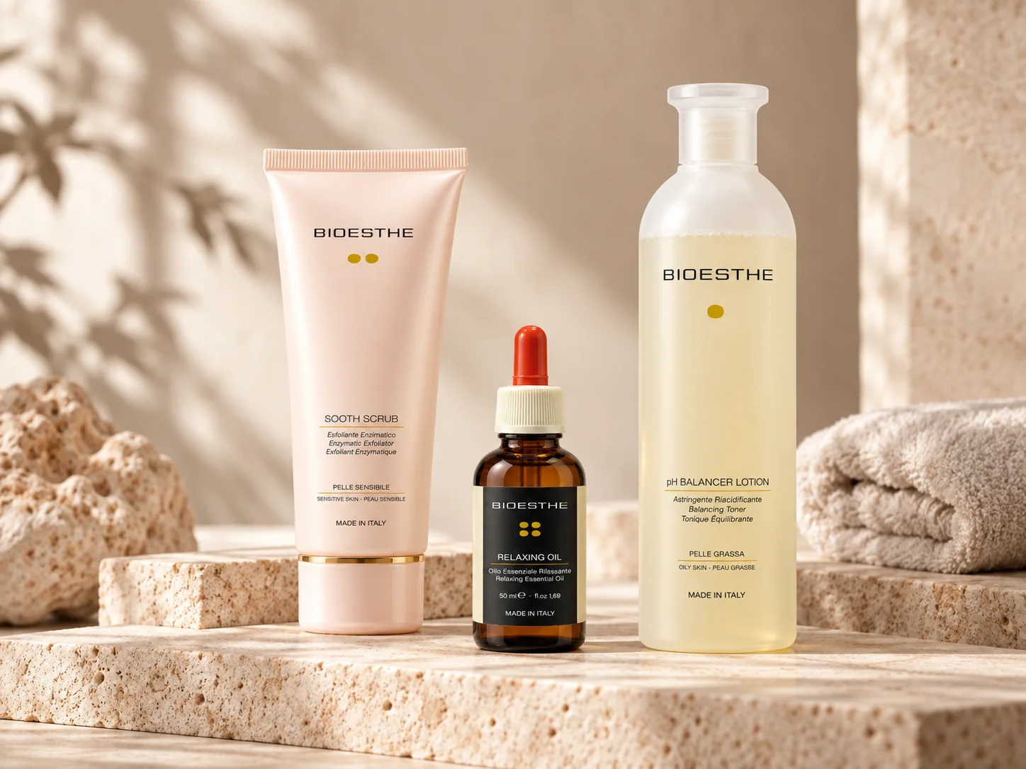 Cosmetici BIOESTHE per il lavoro professionale e la cura quotidiana